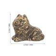 thumbnail image 2 of IDEANATEGRATE Figurilla De Perro De Latón Con Textura Delicada Ideal Para Espacios Reducidos, 2 of 6