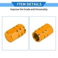thumbnail image 6 of 8 Pcs Tire Valve Stem Caps, 10x17MM Car Wheel Valve Cap Universal for Car Bike Motorcycle Anti Crash Aluminum Alloy Gold Tone Tyre Valve Stem Cover Valve Dust Cap Tire Valve Cap, 6 of 7