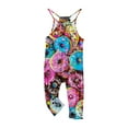 thumbnail image 5 of gljltg Girls' Casual Sleeveless Jumpsuits Spaghetti Strap Loose Romper Long Pants with Pockets, 5 of 5