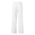 thumbnail image 6 of Womne's Pants Casual Solid Loose Cozy Comfy Straight Leg with Pockets Wide Leg Trousers Women White M, 6 of 6