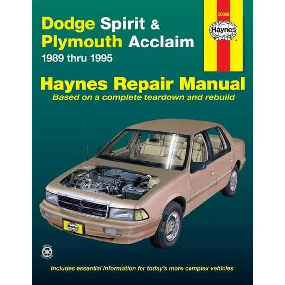 Dodge Spirit & Plymouth Acclaim (89-95) Haynes Repair Manual ^