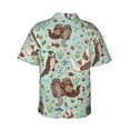 thumbnail image 3 of Sea Otters Hawaiian Shirts For Men, Summer Short-Sleeve Relaxed-Fit Button-Down Shirts Small, 3 of 9