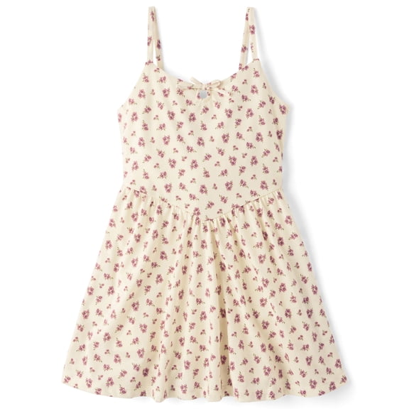 The Children's Place Girls Sleeveless Floral Keyhole V-Waist Dress, Sizes XS-XXL