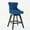 Blue, variant on Topcobe Swivel Velvet Barstools with Button Tufted Decoration and Wooden Legs, and Chrome Nailhead Trim, Leisure Style Bar Chairs, Bar Stools, Set of 2, Modern Furniture for Indoor, Black