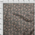 thumbnail image 3 of oneOone Georgette Viscose Gray Fabric Floral Sewing Material Print Fabric By The Yard 42 Inch Wide, 3 of 4