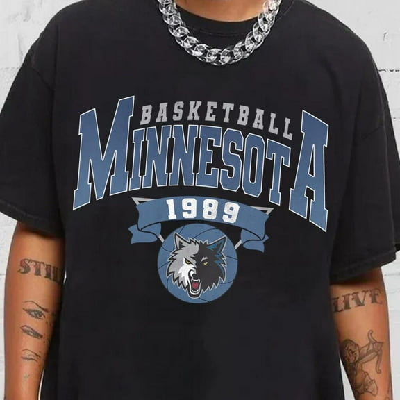 Minnesota Basketball Vintage 90s Shirt, Timberwolves Basketball Team 90s Tee