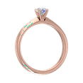 thumbnail image 2 of 1/4 Carat Prong Set Solitaire Diamond Engagement Ring Band in 14K Rose Gold (Ring Size 4), 2 of 5