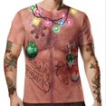 thumbnail image 2 of Camiseta divertida de Navidad para hombre, camiseta con estampado muscular 3d, jersey de manga corta con cuello redondo, camiseta de gran tamaño para hombre, ropa informal Harajuku, 2 of 4
