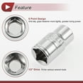 thumbnail image 5 of Unique Bargains 1/2 Inch Drive Impact Socket 12mm 6 Point Chrome Vanadium Steel 1 Pcs 38mm, 5 of 7