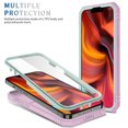 thumbnail image 6 of Armor Case for iPhone 13 Ring Holder with Sliding Camera Protection & Kickstand Military Grade Shockproof Heavy Duty with Magnetic Car Mount Holder for iPhone 13, Mint+Pink, 6 of 10