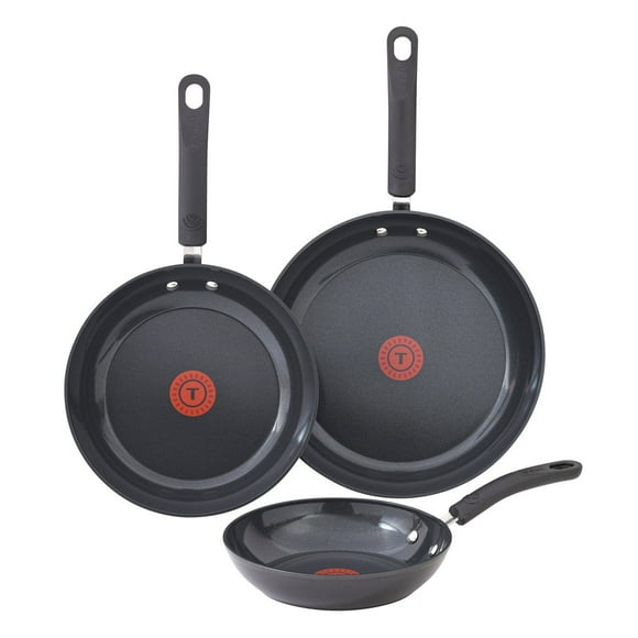 T-fal Ceramic Non-Stick Skillet Set, 3-piece