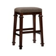 thumbnail image 4 of Linon Delimon 31" Backless Bar Stool, Walnut/Brown Tweed, 4 of 9