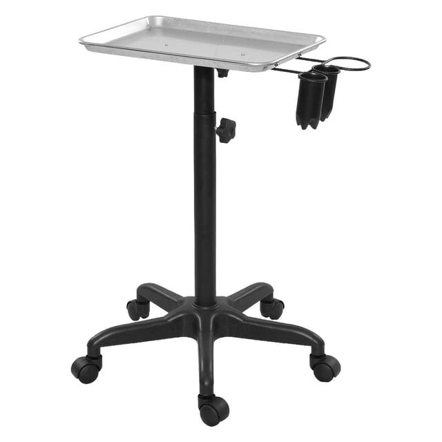 Carro de salón con ruedas universales, carro de instrumentos de belleza, carro utilitario móvil portátil para peluquería con soporte para secador de argén