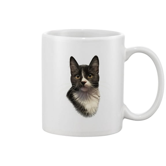Cute Black And White Cat Design Mug -Image by Shutterstock