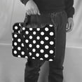 thumbnail image 5 of Lsque Black and White Polka Dot Pattern Laptop Bag – Portable & Slim Single-Shoulder Computer Case with Adjustable Strap, Protective, Lightweight for 13”/14”/15.6” Laptops, 5 of 8
