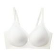 thumbnail image 4 of khonts,Women's No Underwire Wireless Supportive Bras Seamless Push up Full Coverage Bralettes Comfortable Everyday Bra White XL, 4 of 6