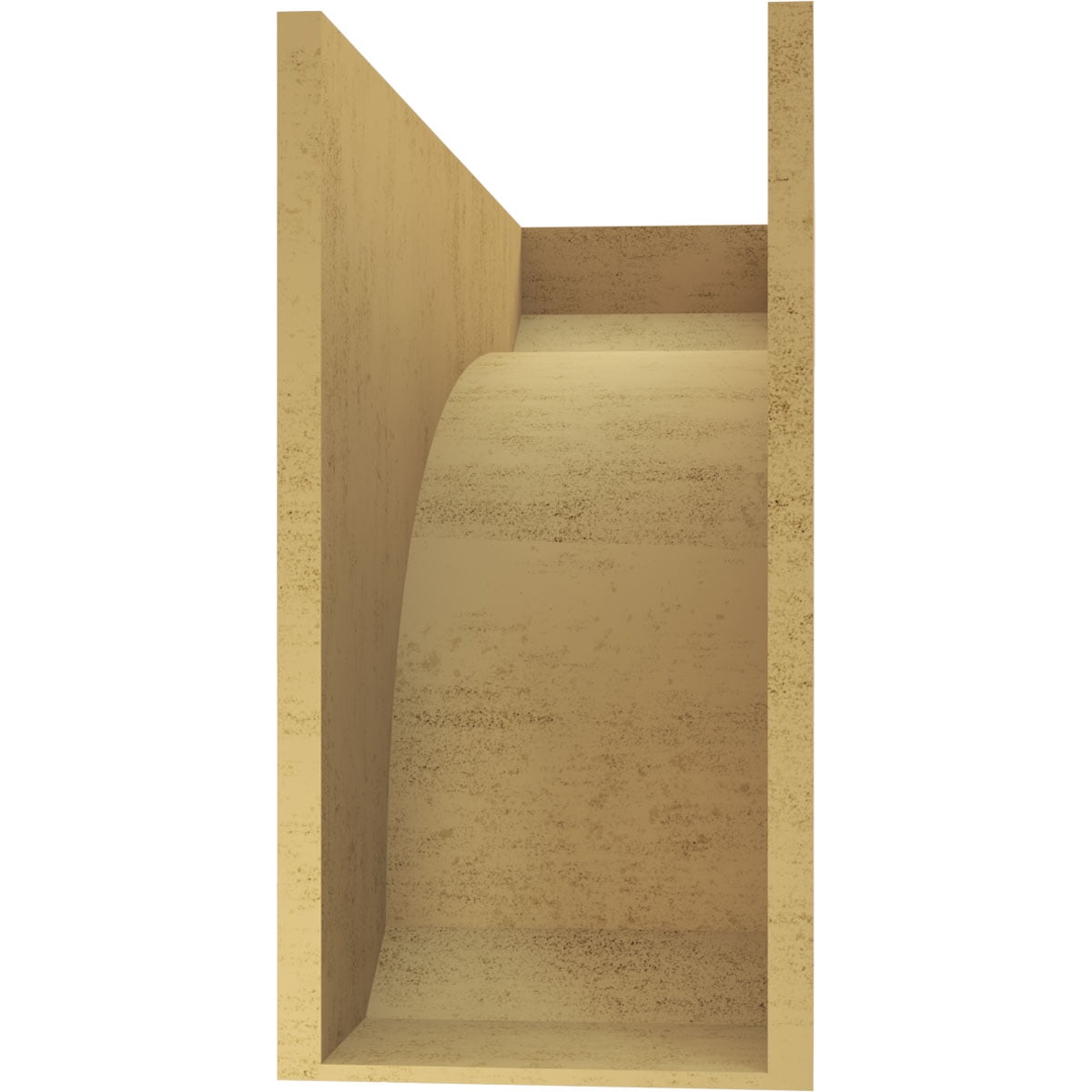 12"W x 36"D x 24"H Classic Legacy Rough Cedar Woodgrain TimberThane Corbel, Primed Tan