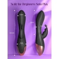 thumbnail image 2 of G Spot Rabbit Vibrator Sex Toy for Clitoris G-spot Stimulation Waterproof Dildo Vibrators with 9 Powerful Vibrations Dual Motor Adults Sex Toys for Women Couple Pleasure Sex toys Men & Women,Black, 2 of 6