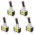 thumbnail image 1 of Yazoeia 5PCS Car LED Toggle Switch ON Off, 12V Automotive LED Lighted Metal Switch, Heavy Duty SPST 3 Pin Vehicle Rocker Switch with 12mm Mounting Hole, Universal for Cars Trucks CJC912-116605, 1 of 6