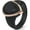 Black & Rose Gold, variant on Silicone Wedding Ring for Women - Soft Rubber Wedding Band Replacement - Oversized Diamond Pear Metal Framed Collection