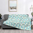 thumbnail image 2 of Fuzoiu White Geese and Flower Print Flannel Blanket,Throw Blanket,Flannel Home Decor,Fleece Bed Blankets,Cozy Soft Blanket for Bed, Sofa, Camping, and Travel-60"x50", 2 of 6