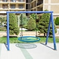 thumbnail image 2 of Costway 40'' Spider Web Tree Swing Kids Outdoor Play Set w/ Adjustable Ropes Gift Blue, 2 of 10