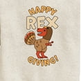 thumbnail image 3 of Instant Message - Happy Rex Giving - Toddler & Youth Crewneck Fleece Sweatshirt, 3 of 6