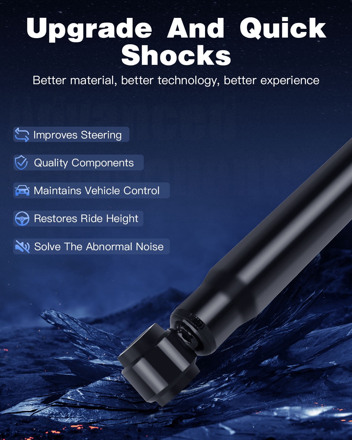 Shocks Struts,ECCPP Rear Pair Shock Absorbers Strut Kits Compatible with 1998 1999 2000 2001 2002 2003 2004 for Toyota Tacoma,for Toyota 4Runner/Land Cruiser/Pickup 344428 KG5462 32295