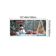 thumbnail image 3 of Horivan 1 Packs Large Christmas Backdrop Banner 13x5.9ft Outdoor Indoor Decor with HD Printing for Garage Door Wall Party Decor Holiday Yard Banner with Snowman Tree Design Weather Resistant, 3 of 6