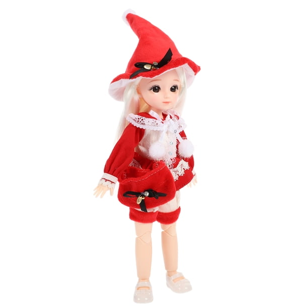 Muñeca Bjd Kawaii Girl con ropa, zapato, sombrero y bolso de hombro, regalo de muñeca de Navidad