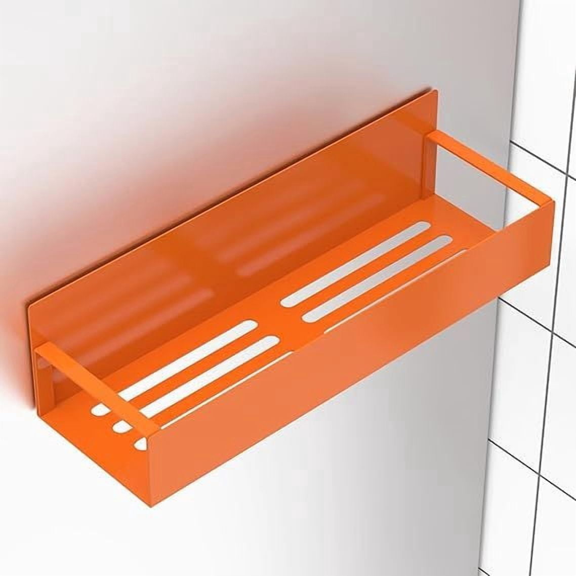 4 Pack Magnetic Spice Storage Rack Organizer for Refrigerator & Oven Orange Fridge Organizers and Space-Saving Kitchen Storage Shelves