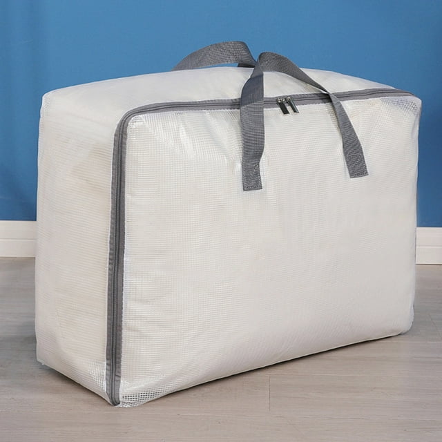 Amzcrzy Home Decor, Storage Bag, Storage Basket, Storage Rack, Transparent Quilt Storage Bag-packing Bag-moving Thickened Sorting Bag- Mesh Clip Cloth- Large Capacity Luggage Bag Pouch Pouch