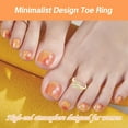 thumbnail image 4 of HWZWT Waterproof Stainless Steel Toe Ring No Fading Diamond Jewelry Cute Adjustable Big Toe Ring, 4 of 5