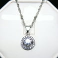 thumbnail image 4 of Janie Necklace for Women Halo Cubic Zirconia Pendant by Ginger Lyne Collection, 4 of 5