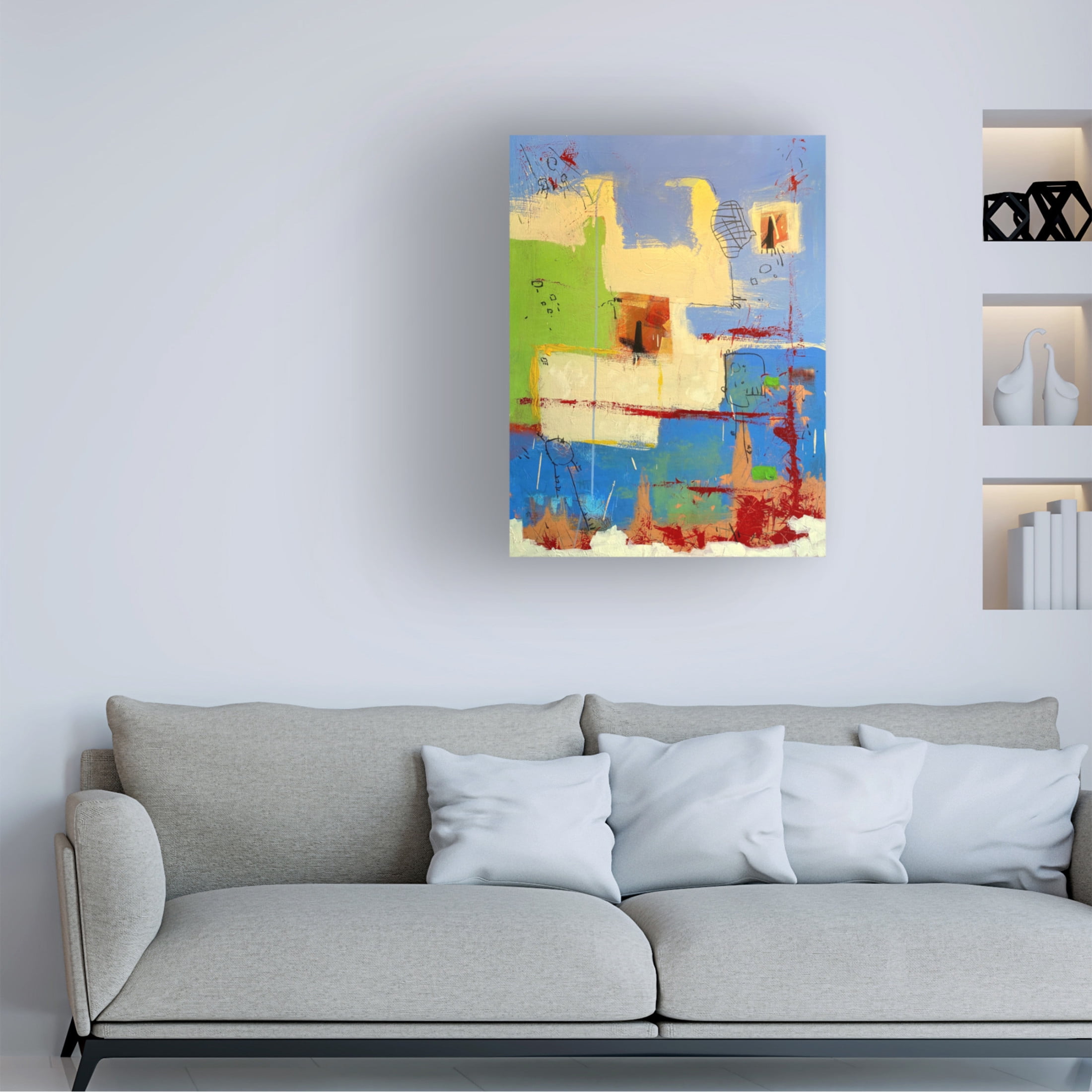 Canvas Wall Art - Randy Noble Fine Art 'Seeking Treasure' Wall Art for Living Room, Bedroom, or Office Décor by Trademark Fine Art - 18 x 24 Inches