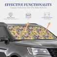 thumbnail image 4 of Wukai Lavender Flowers Car Front Windshield Sun Shade,Sun Visor Shield Block Automotive Interior Protector Blocks UV Rays-Small, 4 of 6