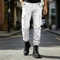 thumbnail image 2 of SAWOBUUN Mens Cargo Jogger Pants Elastic Waist Casual Pants Slim Fit Outdoor Work Hiking Joggers with Multi Pockets, 2 of 6