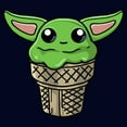 thumbnail image 2 of Men's Star Wars: The Mandalorian Grogu Ice Cream Cone Graphic Tee Navy Blue Medium, 2 of 5