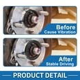 thumbnail image 6 of 68.1mm to 65.1mm Car Wheel Hub Centric Rings Black Polycarbonate Wheels Center Shaft Shock Absorbing Hubrings 4 Pcs, 6 of 7