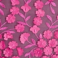 thumbnail image 3 of Zelouf Caryn 3D Flower Embroidery Mesh  , Sewing, DIY, Crafts Fabric by the Yard, Hotpink, 1 Yard, 3 of 3