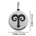 thumbnail image 2 of Stainless Steel Aries Zodiac Sign (Ram) Round Medallion Keychain Circle Ring, 2 of 2
