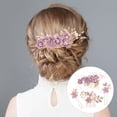 thumbnail image 3 of Miangastore 4 Pcs Peigne à Cheveux Fleur, Épingle à Cheveux, Accessoire de Mariage, 3 of 9