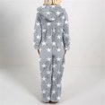 thumbnail image 3 of Hooded Jumpsuit New Women Long Sleeve Hooded Jumpsuit Pajamas Casual Winter Warm Romper Sleepwear Style B-44 Gray XL, 3 of 5