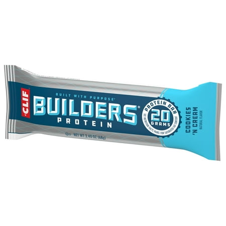 Clif Bar Builder's Protein, 2.4 oz bars, Cookies 'n Cream 12 bars