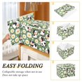 thumbnail image 4 of Large Lidded Foldable Storage Baskets Cubes Boxes Lids Bin for Home Bedroom Office Cute Cow and Daisy Flower, 4 of 7