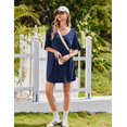 thumbnail image 5 of Ekouaer Nightgown for Women Bamboo Viscose Sleepshirt short sleeve Nightshirt V Neck T shirt Night gown Boyfriend Sleepwear, 5 of 6