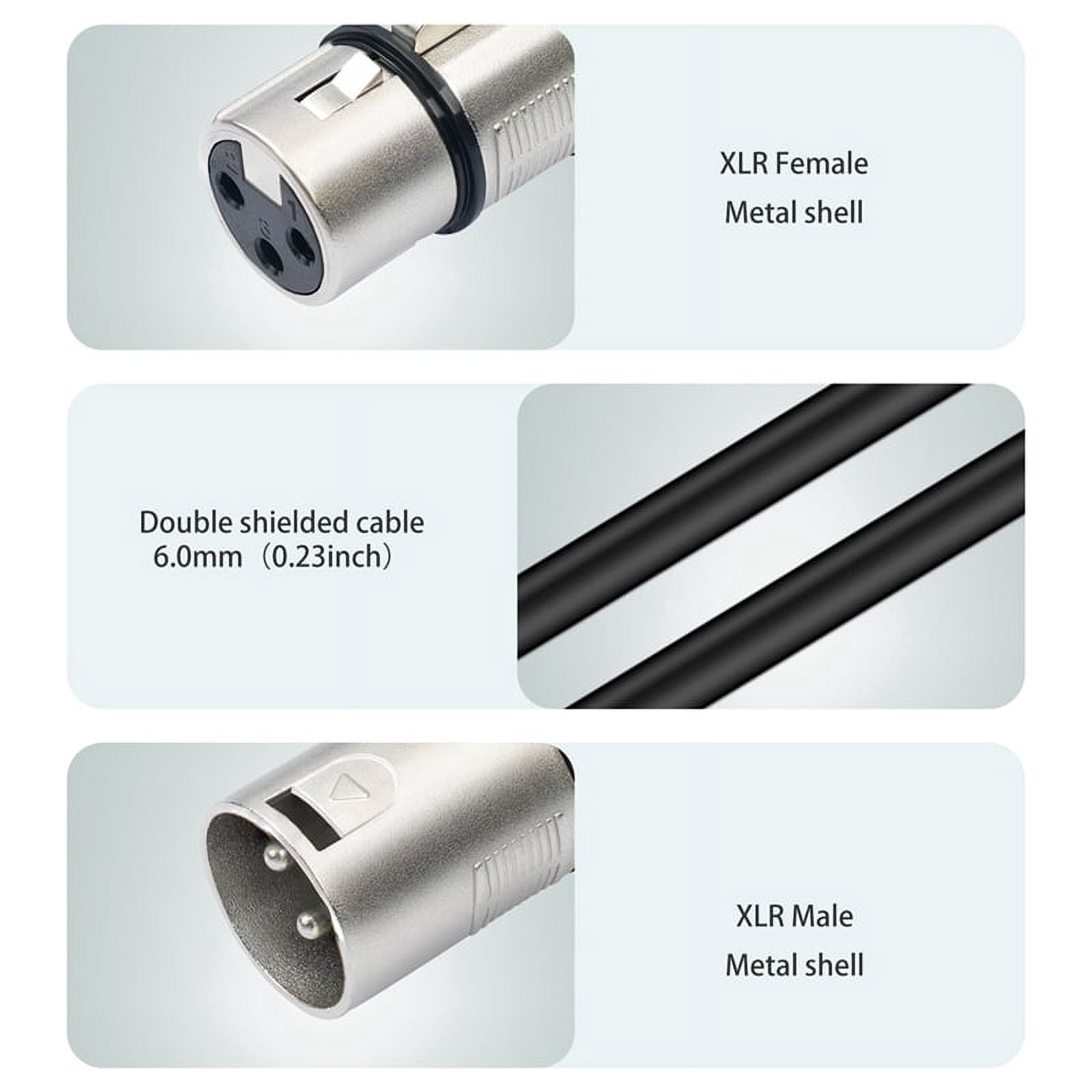 5Pack 1.6FT XLR Female to Dual XLR Male Y Splitter Cable, XLR Splitter 1 Female to 2 Male for Micphone Mixer