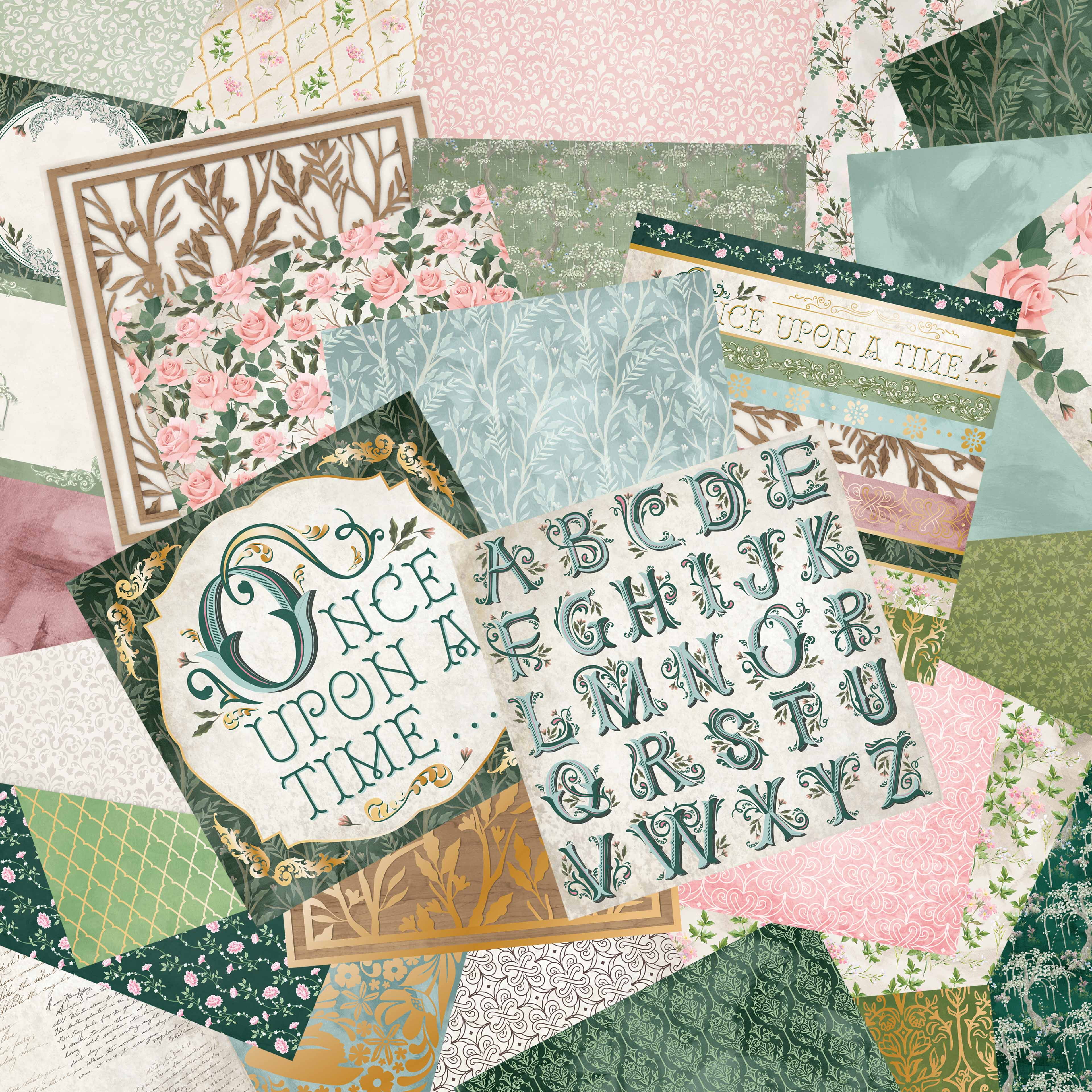 12" x 12" Fairytale Paper Pad by Recollections - Premium Scrapbook & Crafting Paper for DIY Projects - Card Making - & Decorative Arts - 58 Sheets