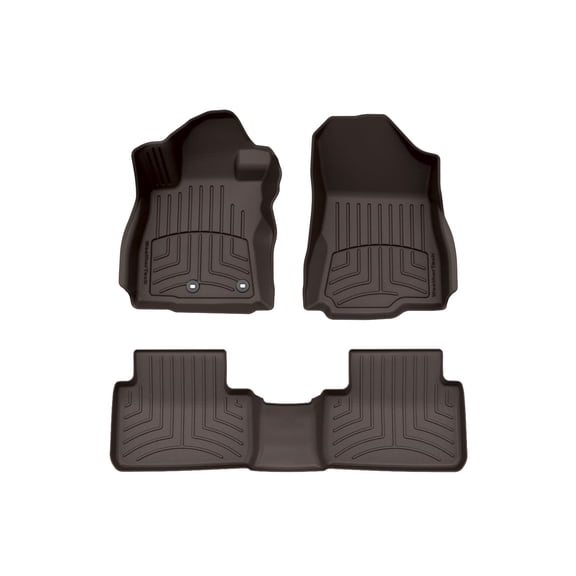 WeatherTech FloorLiner HP Custom Fit Floor Mats compatible with 2025-2026 Subaru Forester Hybrid - 1st & 2nd Row, Cocoa