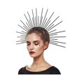 thumbnail image 1 of wonima44 Halloween Halo Crown Headband,Women's Goddess Black Spike Crown Headpiece Angel Headpiece Headdress for Cosplay Halloween Costumes Party Favors, 1 of 1